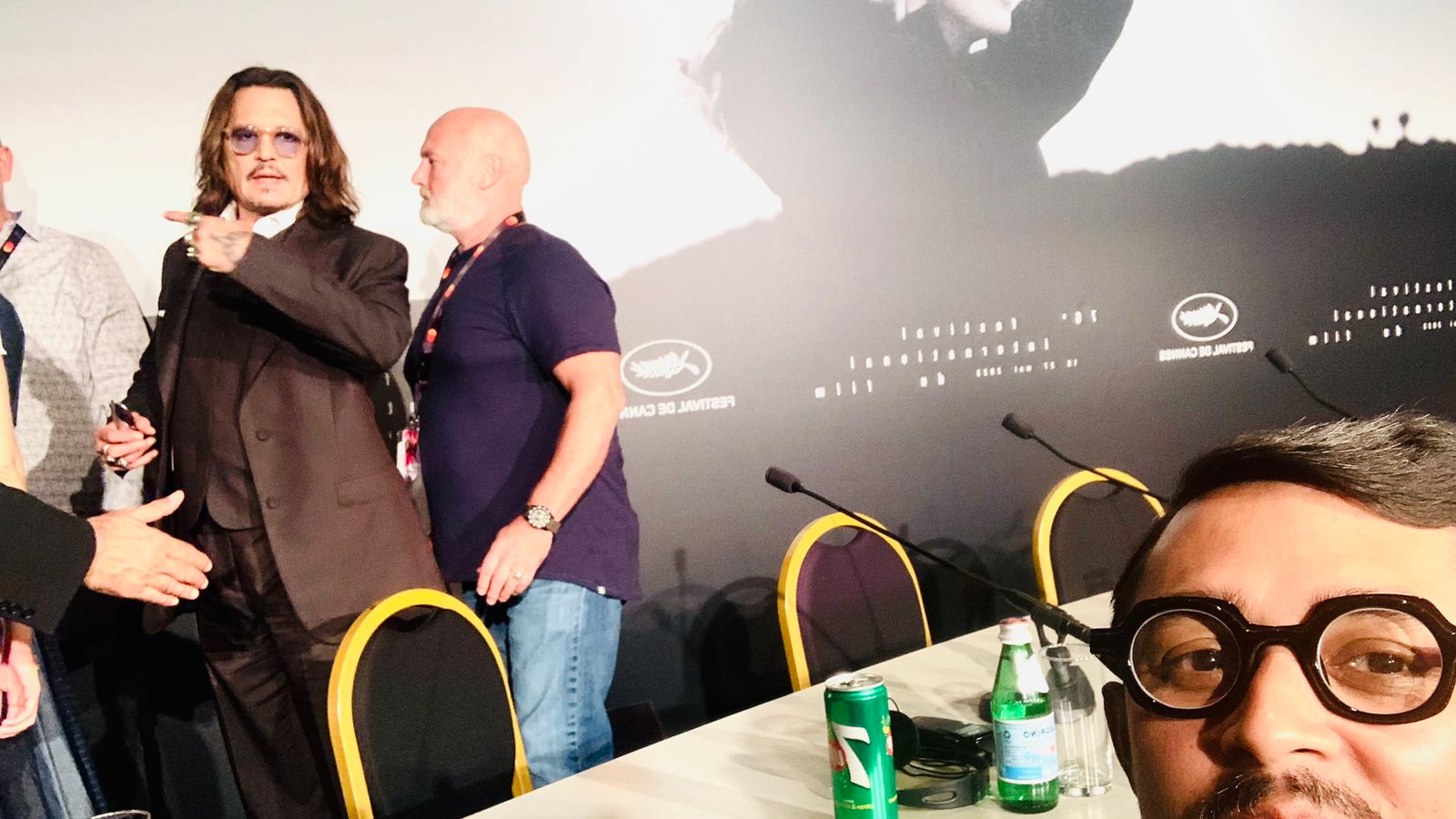 With Johnny Depp at Cannes film fest With Johnny Depp at Cannes film fest